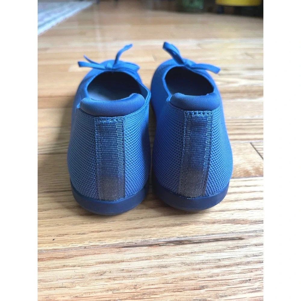Clarks Cloudsteppers Blue Knit Bow Ballet‎ Flats Womens 9 W Balletcore Travel
